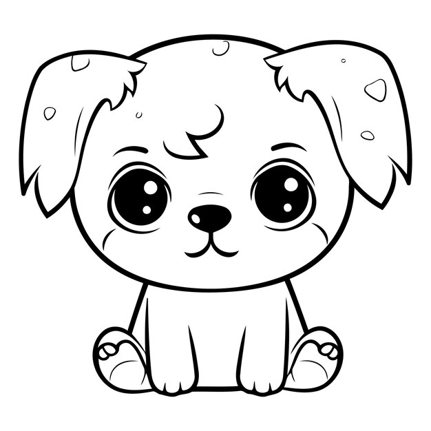 Vector leuke hond cartoon ontwerp eps10 grafische