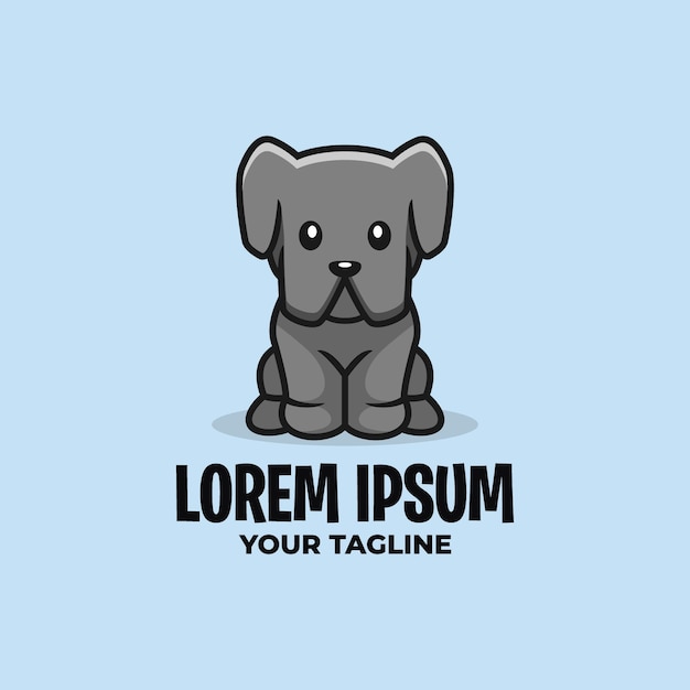 Vector leuke hond logo sjabloon