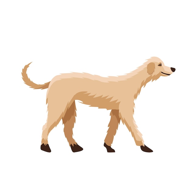 Vector leuke hond loopt geïsoleerde vector illustratie