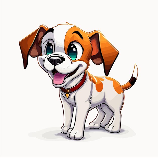 Leuke hond stripfiguur permanent Beagle hond cartoon