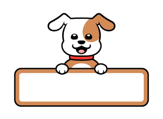 Leuke Hond Vector Label