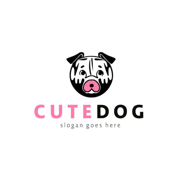 Leuke Hond Vector Logo Ontwerp