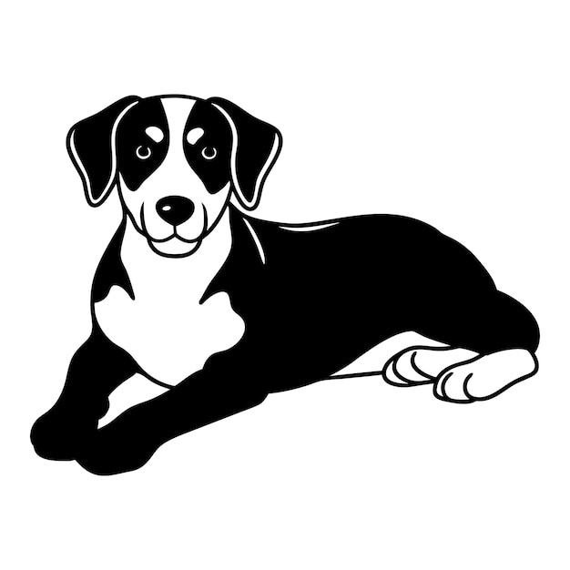 Leuke hond vector ontwerp met een witte achtergrond