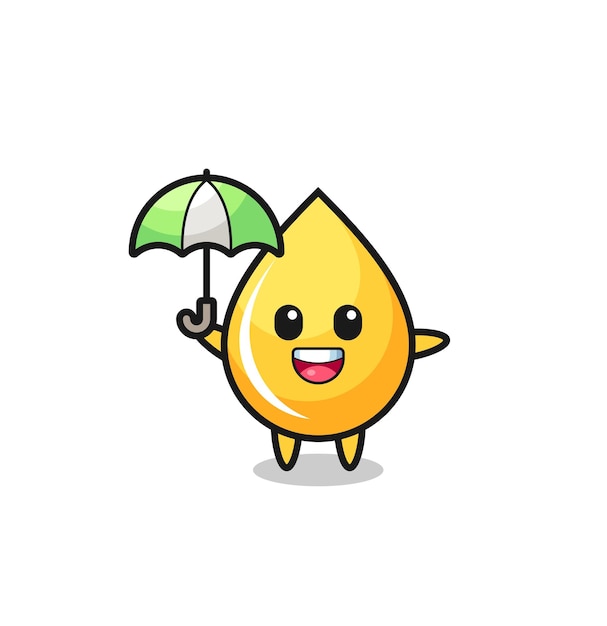 Leuke honingdruppelillustratie met een paraplu