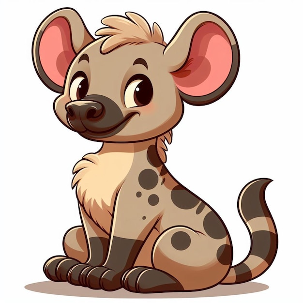 Leuke hyena vector cartoon illustratie