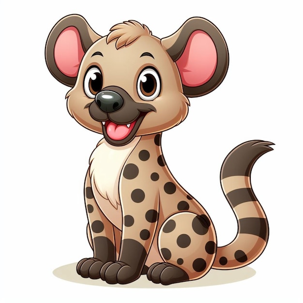 Leuke hyena vector cartoon illustratie