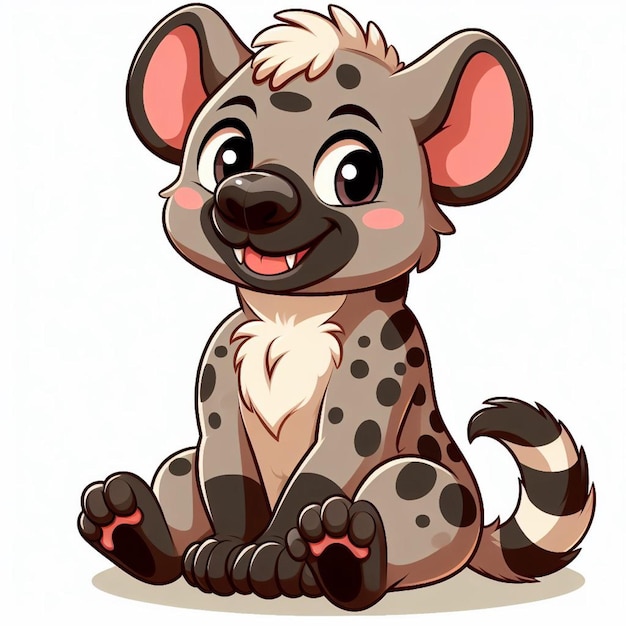 Leuke hyena vector cartoon illustratie