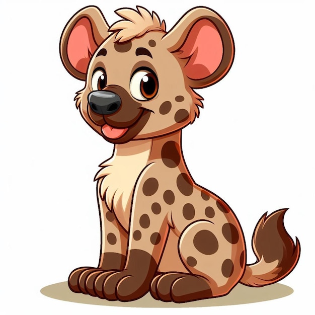 Leuke hyena vector cartoon illustratie