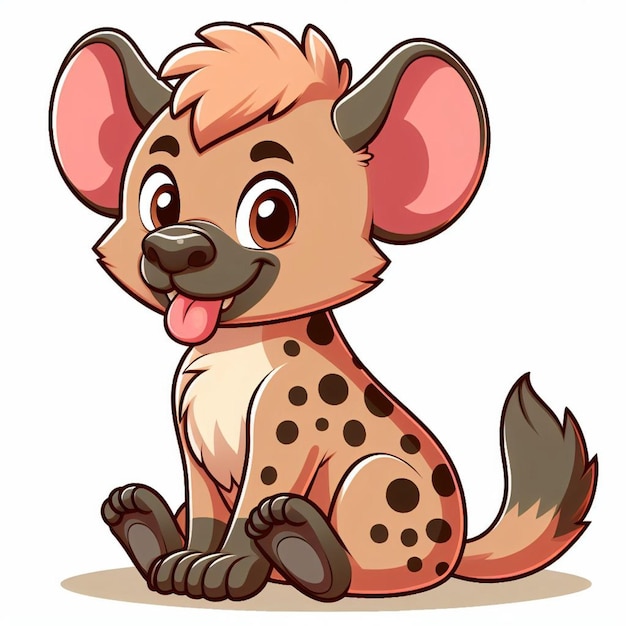 Leuke hyena vector cartoon illustratie