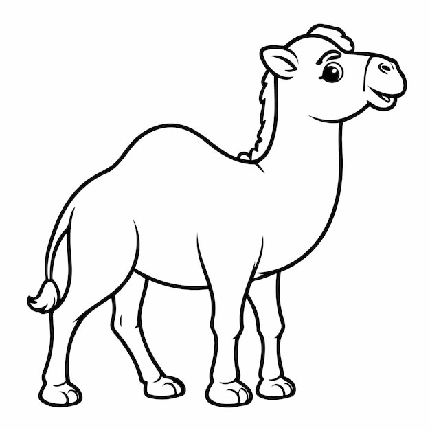Leuke illustratie van een kameel voor een kleurboek