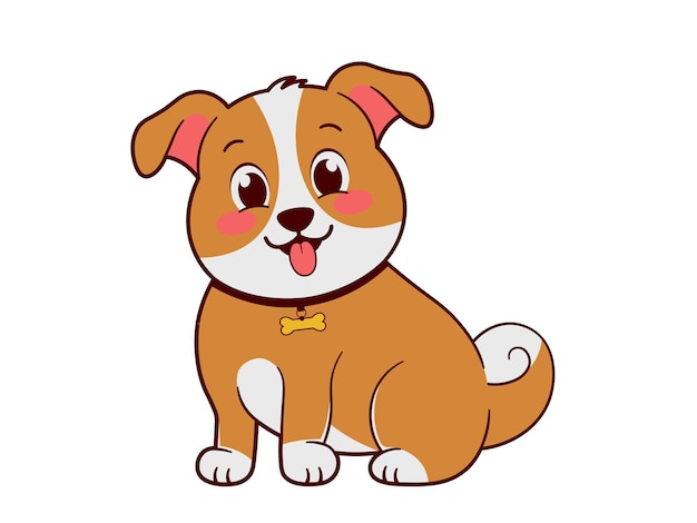 Vector leuke illustratie van een puppy