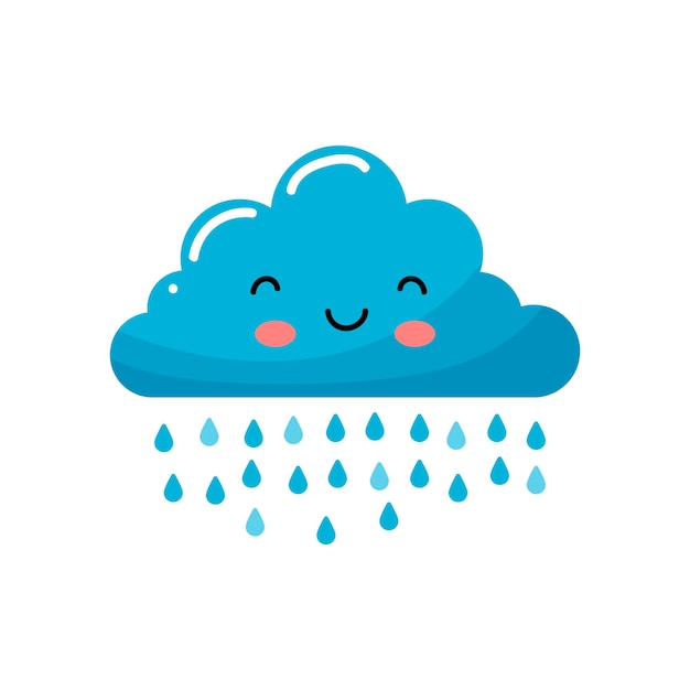 Leuke illustratie van een wolkbaby in platte stijl