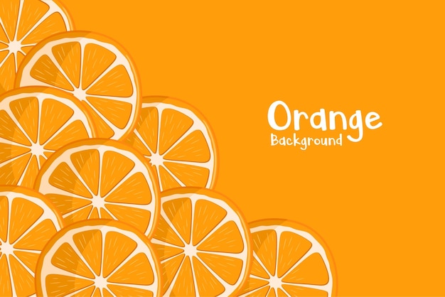 Leuke illustratie van oranje achtergrond