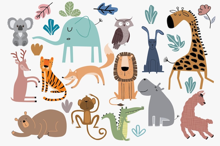 Vector leuke jungle dieren vector set