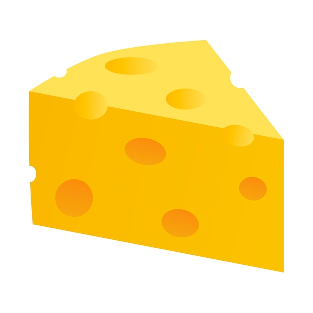 Leuke kaas Een stuk kaas met gaten Vector