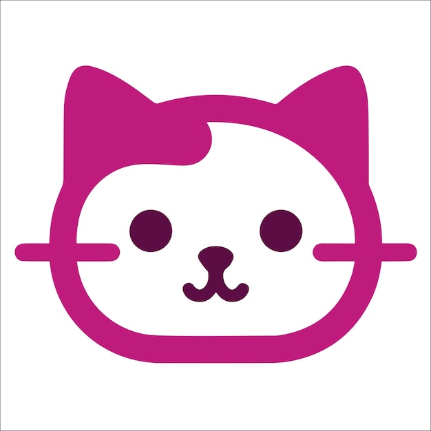 Leuke kattenlogo en symboolvector