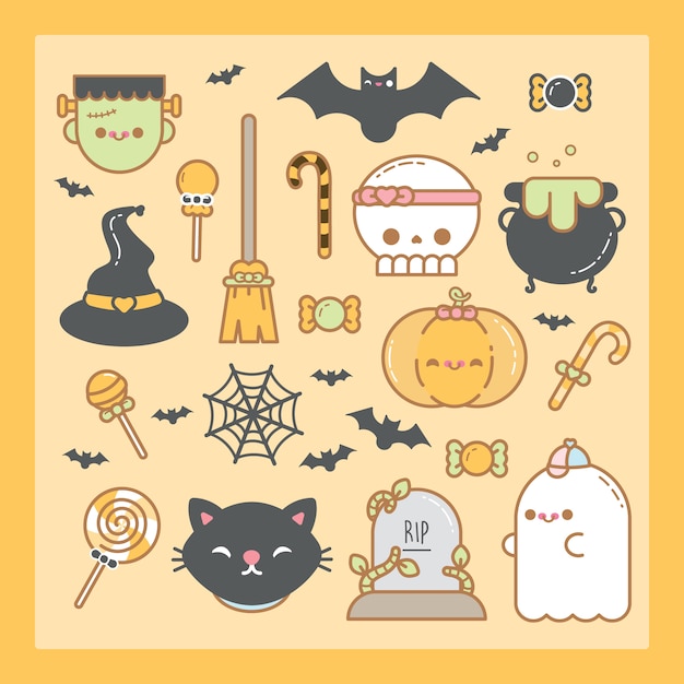 Leuke kawaii halloween set