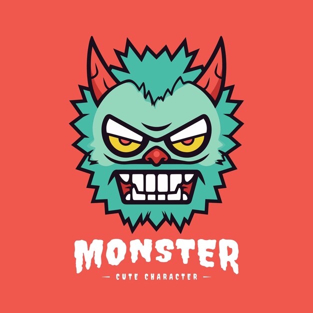 Vector leuke kawaii monster illustratie