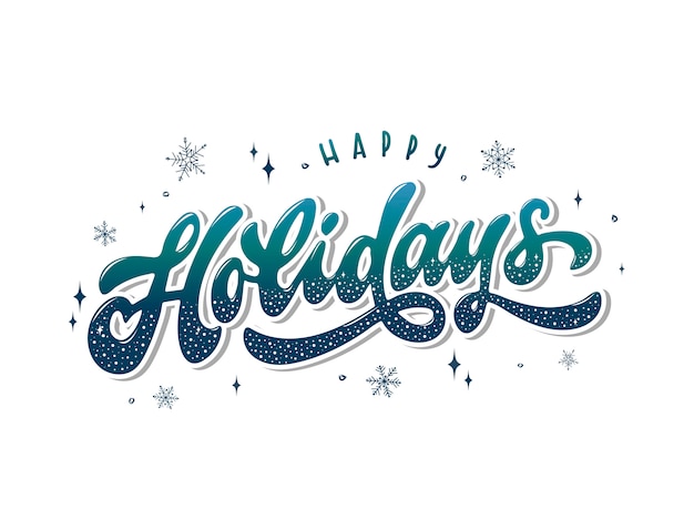 Vector leuke kerstkaart 'happy holidays'