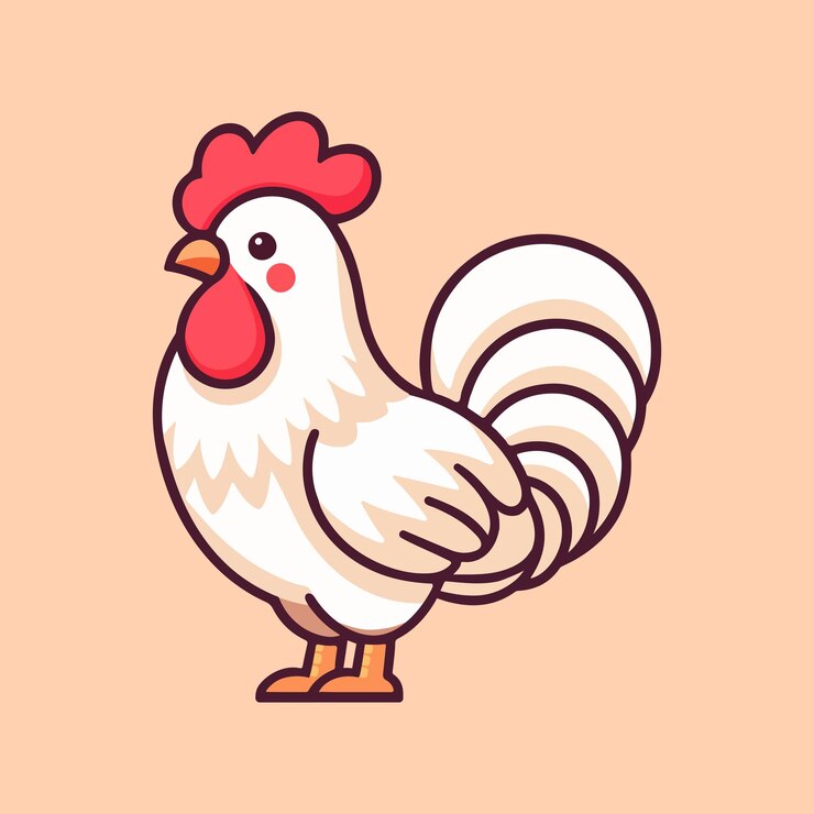 Vector leuke kippen cartoon mascotte vector plat ontwerp illustratie