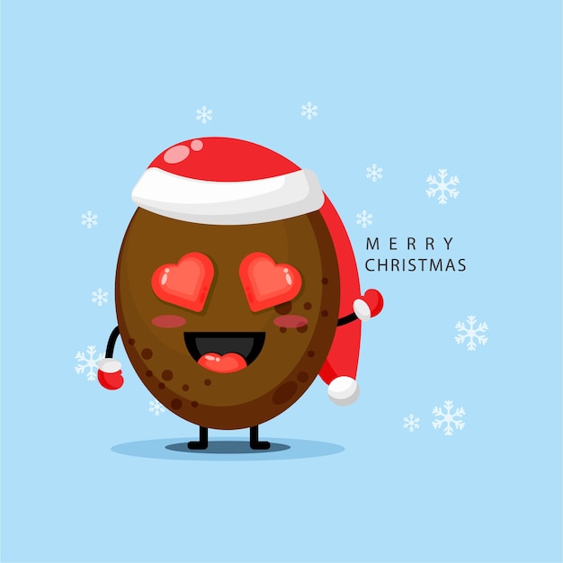 Leuke kiwimascotte met kerstmuts