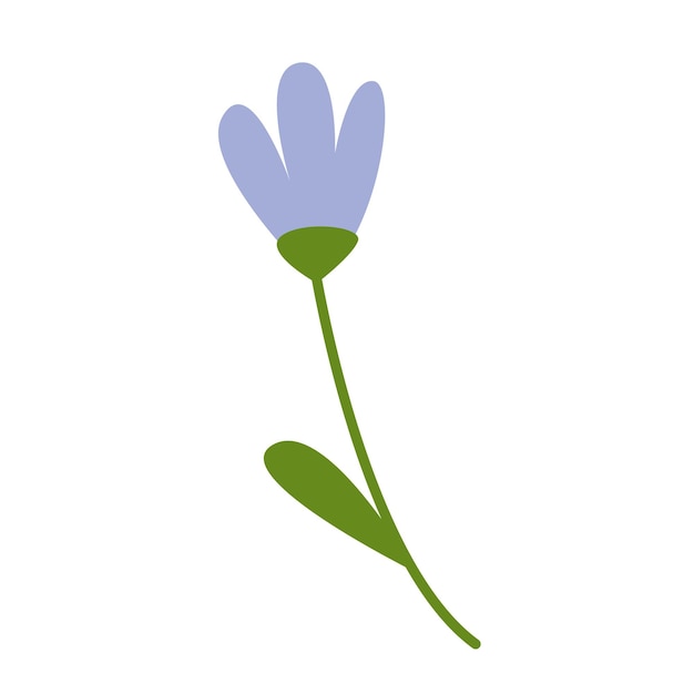 Leuke kleine bloem vector illustratie met de hand getekende wilde bloem clipart