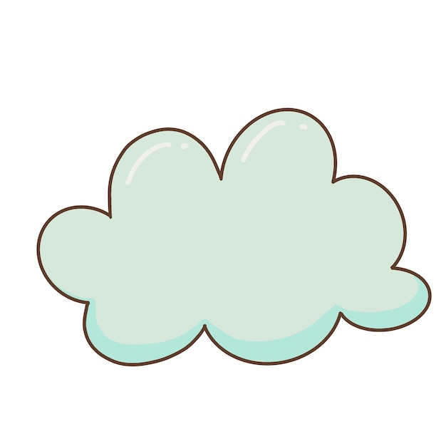 Vector leuke kleine wolk