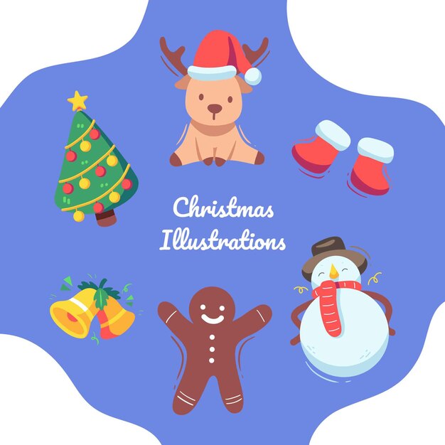 Leuke kleurrijke kerst in de winter