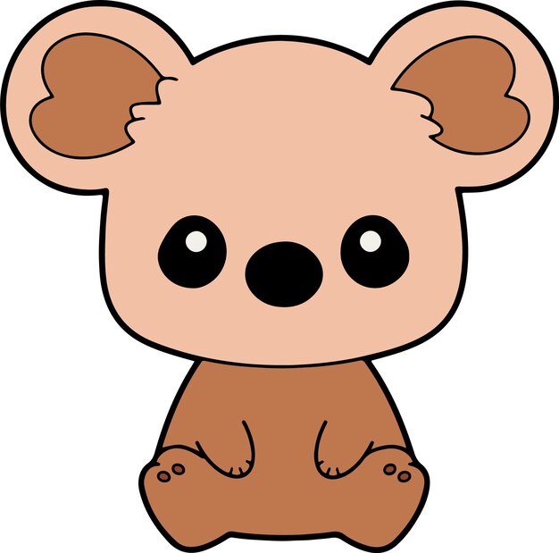 Leuke Koala cartoon Koala clipart vector illustratie