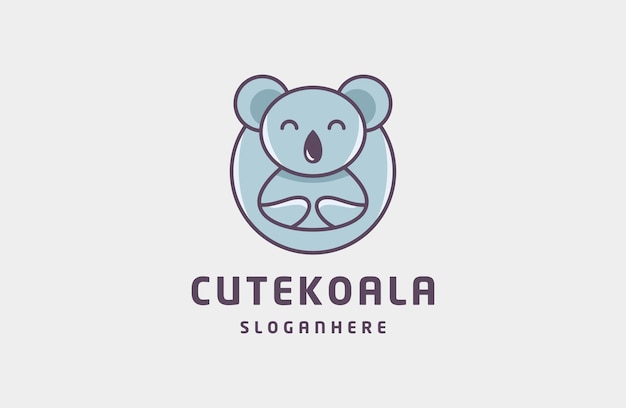 Leuke koala logo koala pictogrammalplaatje
