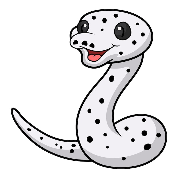 Leuke koe netvormige python cartoon