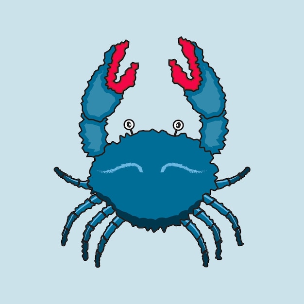 Vector leuke krab vector platte illustratie