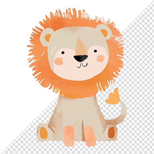 Leuke leeuw illustratie voor kinderen boek