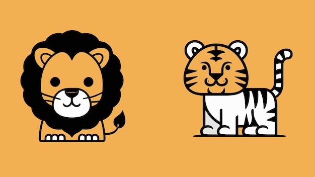 Leuke Leeuwen Leeuwen Sticker Leeuwen vector Leeuwen gezicht