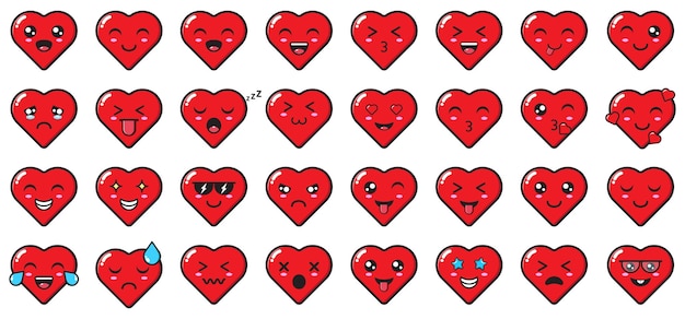 Leuke liefde emoticon cartoon afbeelding