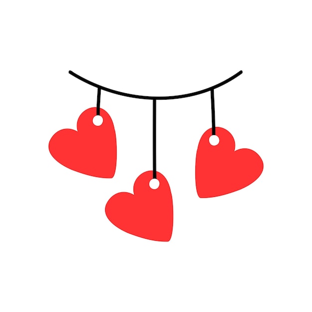 Leuke liefdeskaart, envelop met hartpictogrammen. Element voor wenskaarten, posters, stickers