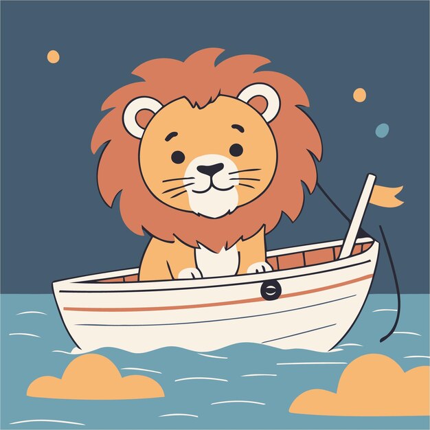 Leuke Lion vector illustratie voor kinderverhalenboek