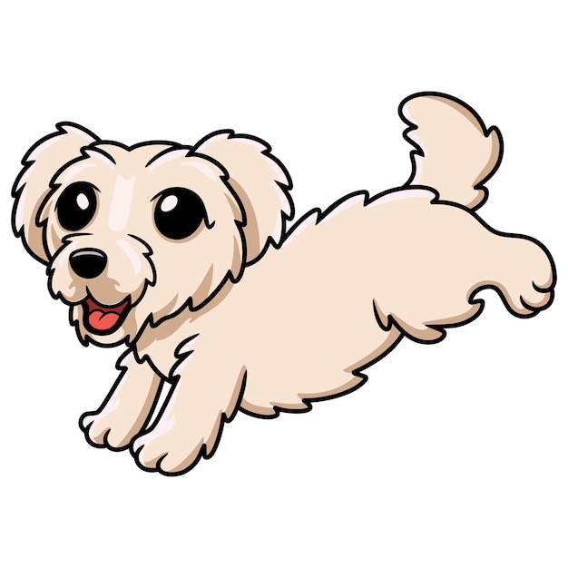 Leuke maltese puppyhond cartoon