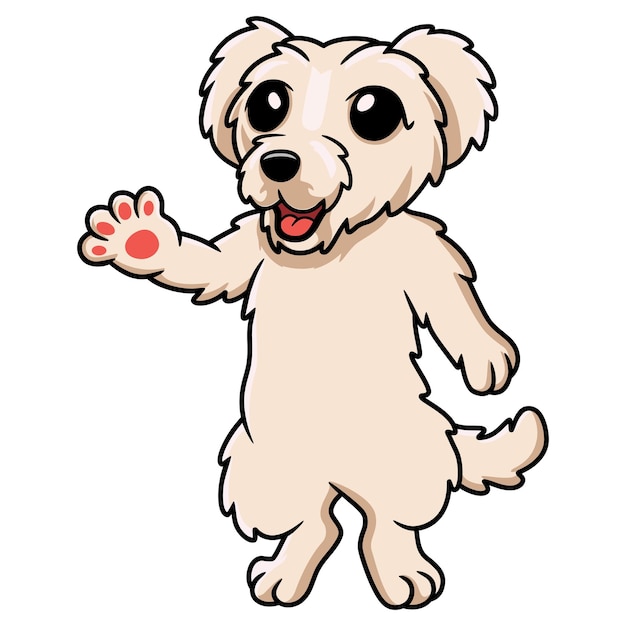 Leuke maltese puppyhond cartoon