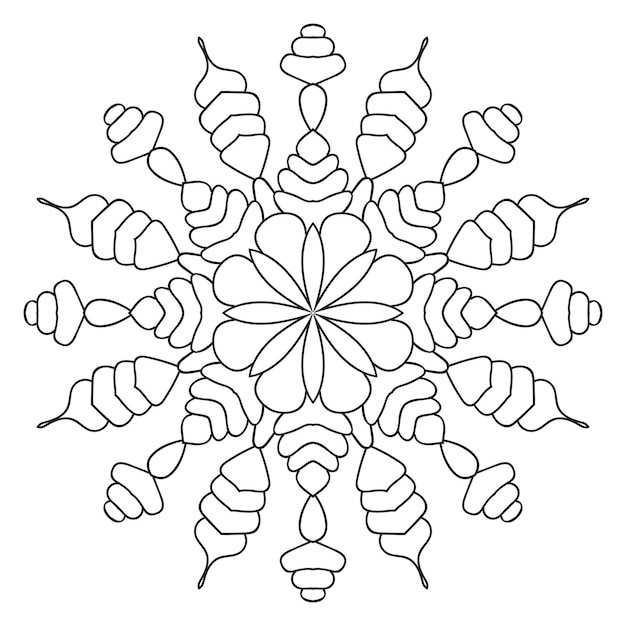 Leuke mandala. decoratieve ronde doodle bloem geïsoleerd op een witte achtergrond. geometrisch decoratief