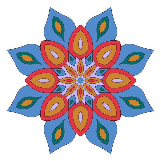 Leuke mandala. decoratieve ronde doodle bloem geïsoleerd op een witte achtergrond. geometrische decoratie