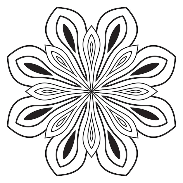 Leuke mandala. Decoratieve ronde doodle bloem geïsoleerd op een witte achtergrond. Geometrische decoratie