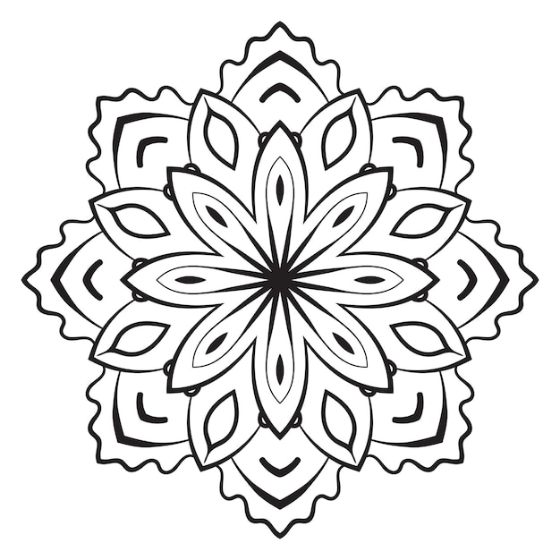Leuke mandala. Decoratieve ronde doodle bloem geïsoleerd op een witte achtergrond.