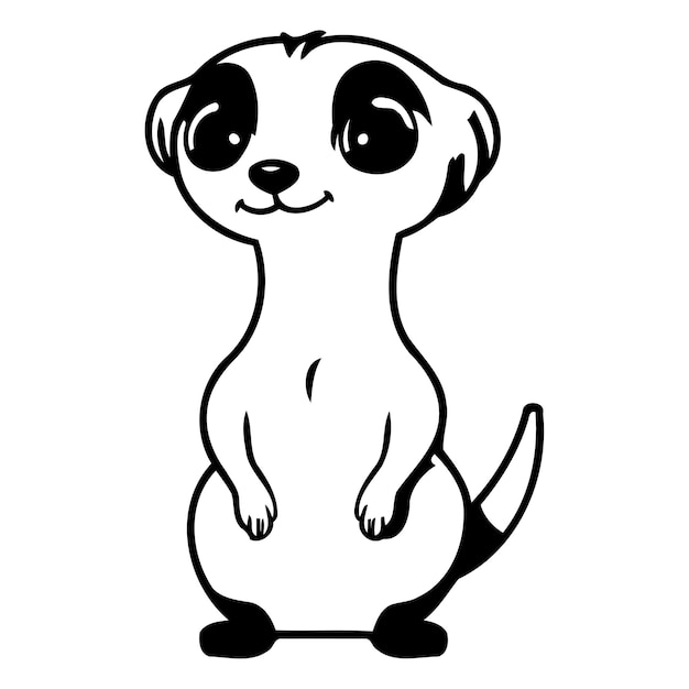 Leuke meerkat cartoon vector illustratie Leuke cartoon meerkat