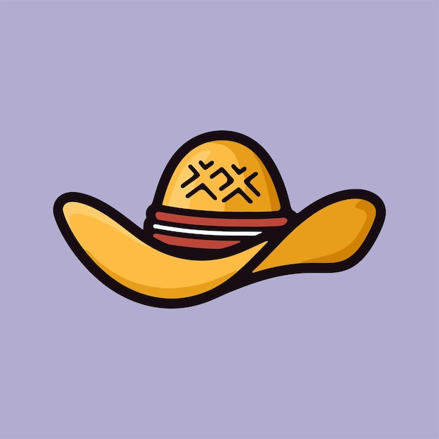 Leuke Mexicaanse hoed sombrero icoon