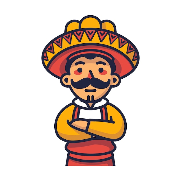 Leuke Mexicaanse man in traditionele jurk vector