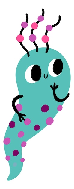 Vector leuke microbe biologie celmascotte grappige microbe