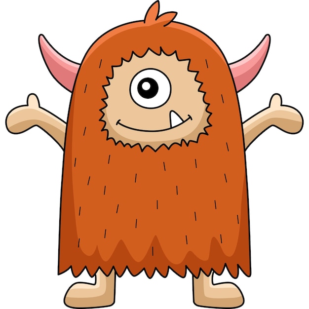 Leuke Monster Cartoon Gekleurde Clipart Illustratie