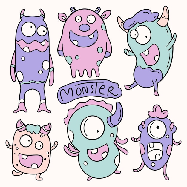 LEUKE MONSTER DOODLE ILLUSTRATIE