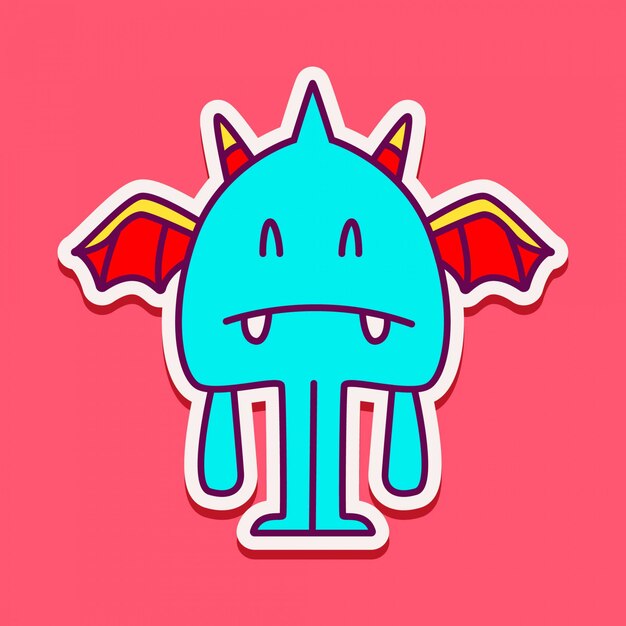 Leuke monster karakter doodle